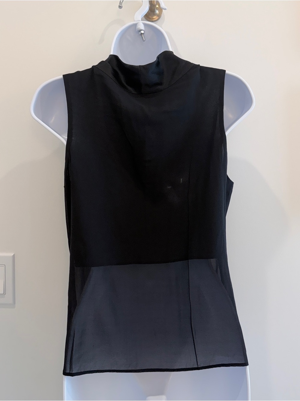 Theory Black Sleeveless Tie-Neck Blouse - Picture 4 of 6